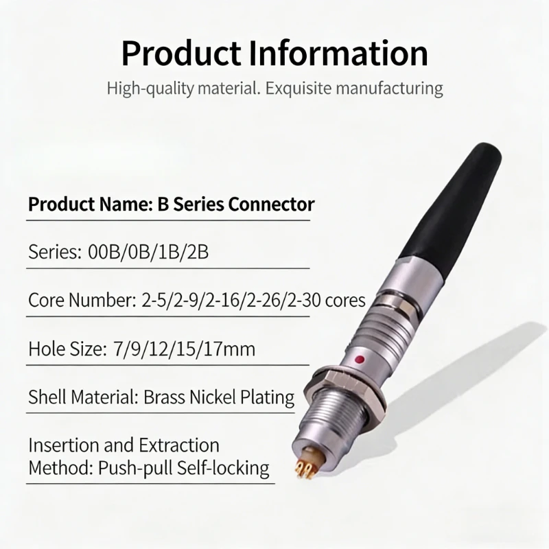 FGG Metal Aviation Connector Pair Plug, B Series EGG Internal Fixed Socket, Male & Female Compatible