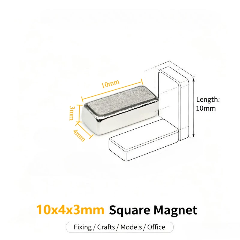 10x4x3mm N35 Rectangular Block Neodymium Magnet 10*4*3 mm Strong Permanent Rare Earth Magnetic Magnet for DIY