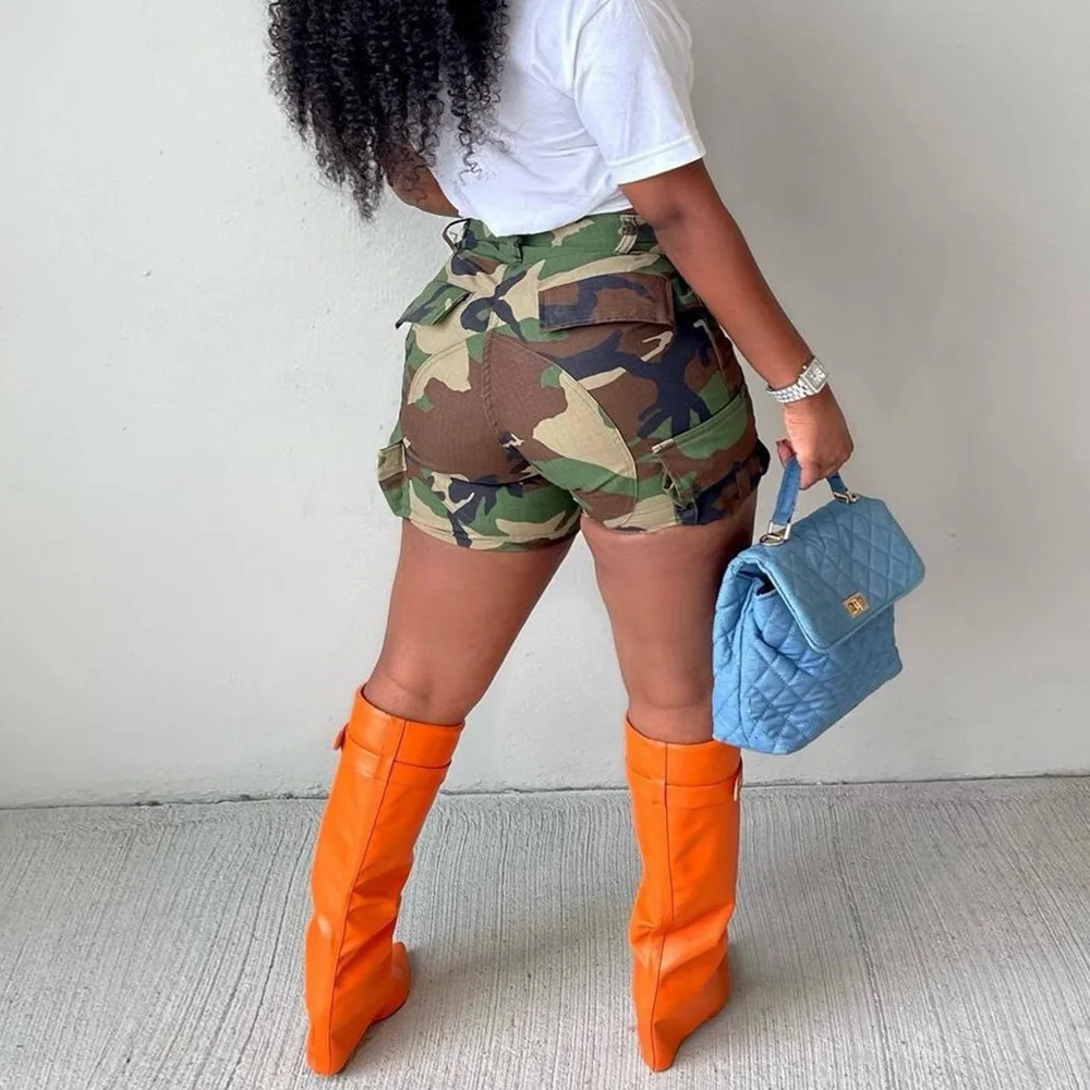 

Cotton Camo Cargo Shorts Pants Booty Summer 2024 Streetwear Camouflage Pants Women 90s Grunge Fashion Style Ladies