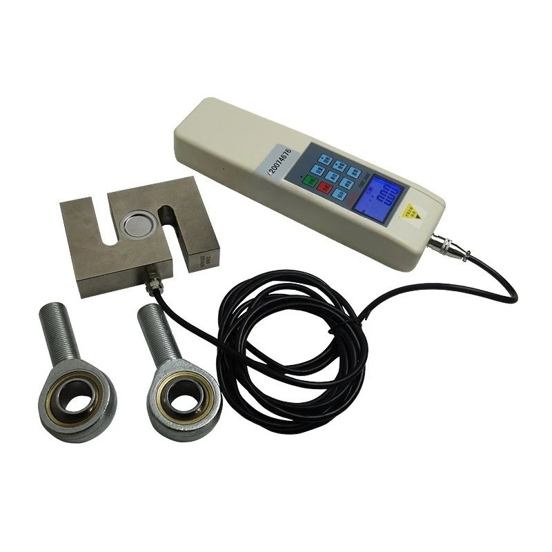 External S-type two-way dynamometer S-type digital display tensile pressure instrument 2KN portable tensile pressure gauge