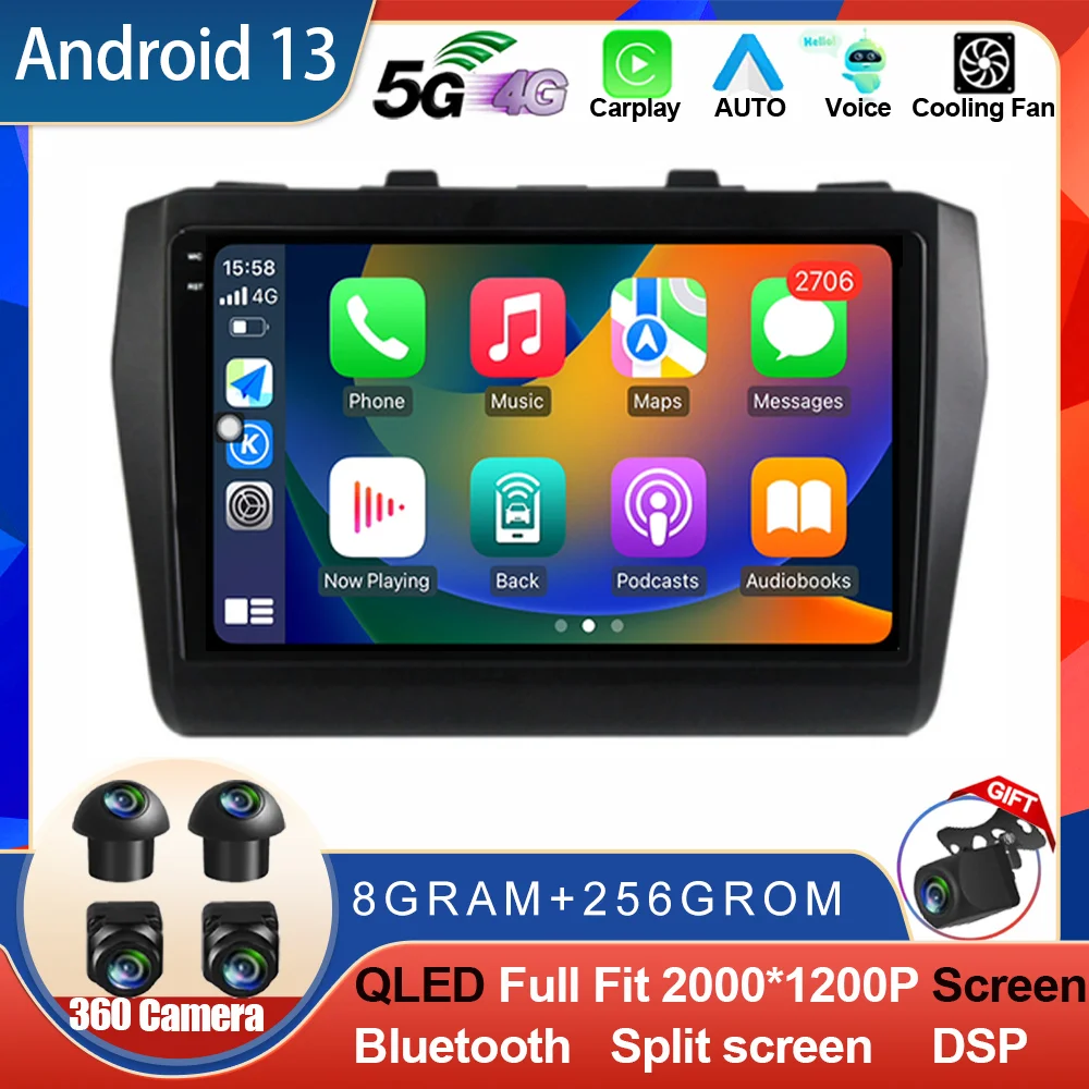 Android 14 For Suzuki Swift 5 2016 - 2020 Car Radio Multimedia Video Player Navigation Stereo GPS Carplay AUTO WIFI 4G DSP QLED