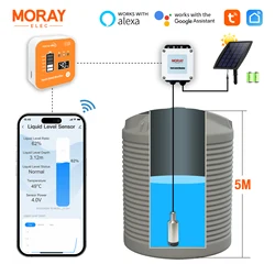 Hot Sale 5M Moray ME202RSP Tuya Smartlife APP WIFI LCD Temperature Display Submersible Level Water Liquid Level Monitor