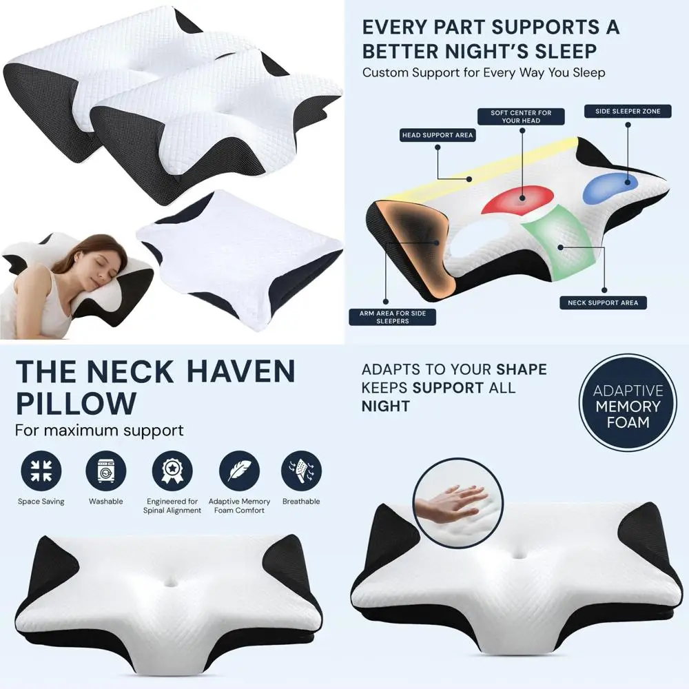 

Ортопедическая подушка Neckhaven 2026 Гостиничная коллекция с пеной с эффектом памяти и наволочкой