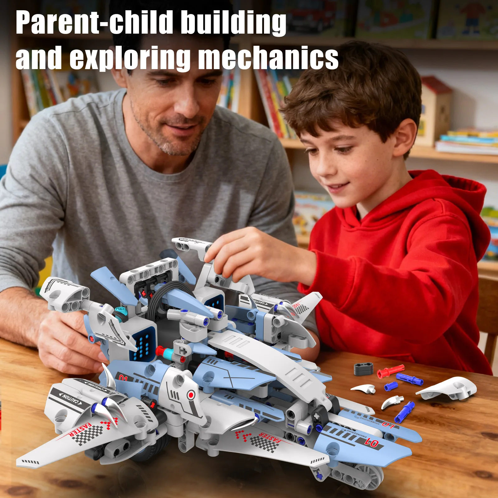 96229 342PCS Fire Breathing Dragon 5-in-1 Programmable Robot Building Kit with Smart Screen STEM Educational Coding Toy