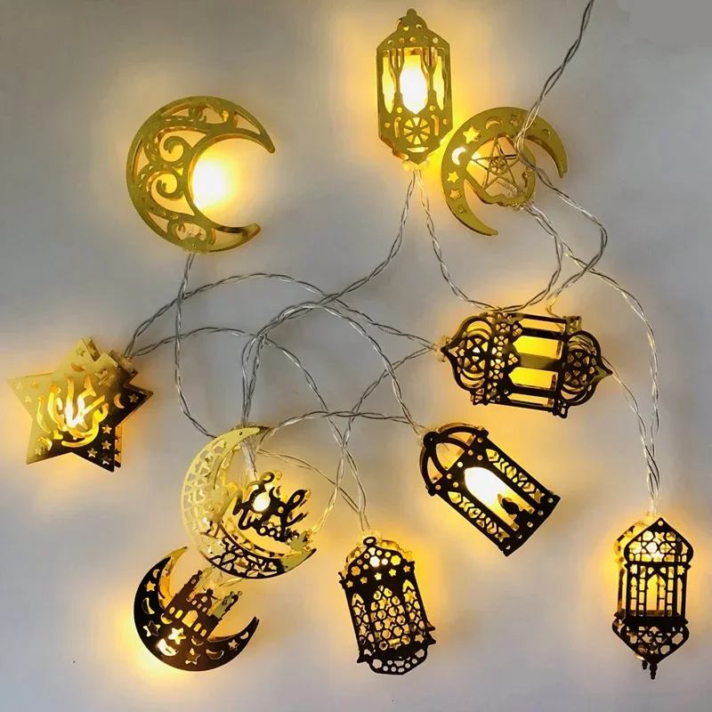 New Ramadan Decorations Moon Star Led String Lights EID Mubarak Decor For Home Islam Muslim Event Party Supplies Eid al-Fitr Dec