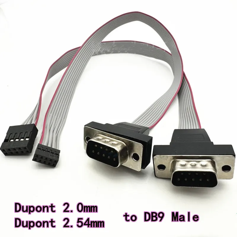 5 Stück COM-Verlängerungskabel, Dupont 2,0 mm / 2,54 mm, DB9 zu Dupont 9-Pin RS232 Serielles Kabel für Computer – Detail 1