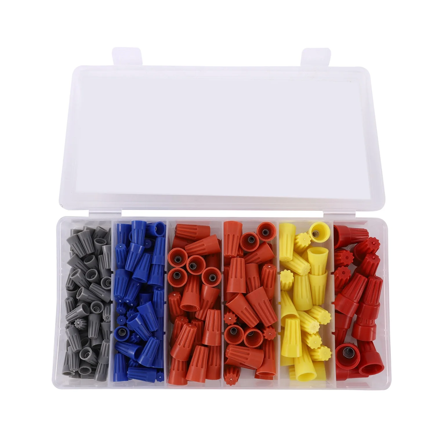 158Pcs 5 Colors Electrical Wire Connector Twist-On Screw Terminal Spring Inserted Nuts Caps Assortment Set