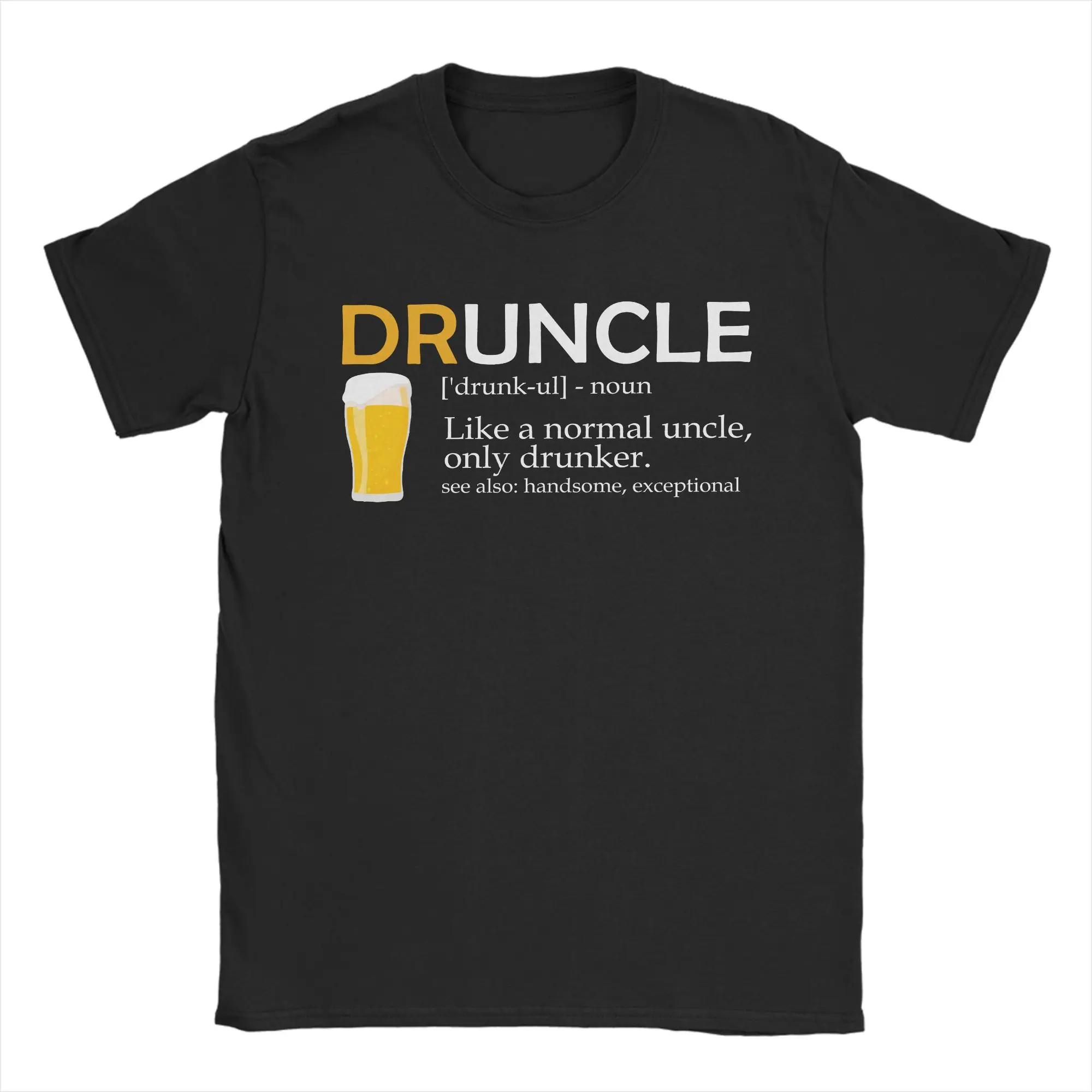 Men's Druncle Like a Normal Uncle Only Drunker T Shirts  100% Cotton Clothes Short Sleeve O Neck Tee Shirt Original T-Shirt
