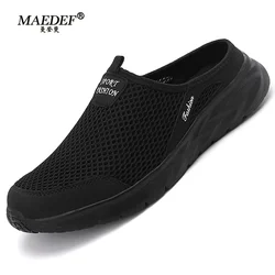 MAEDEF Half Slippers Sandals Men Non Slip Soft Shoes Comfortable Flat Heel Home Bedroom Plush Women's Slipper Outdoor Men's Shoe