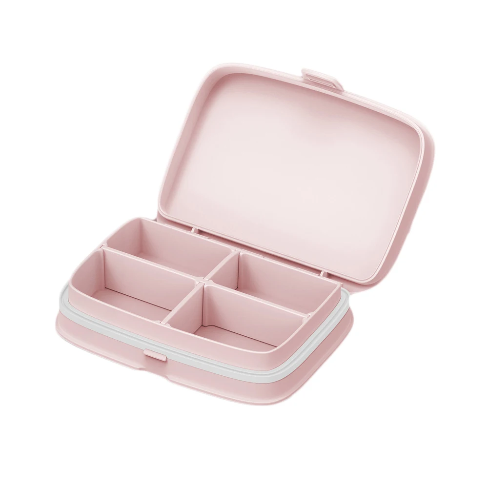 

1pc Medicine Organizer Mini Medicine Storage Storage Kit Container For Travel Outdoor Weekly Dose Case S Size Pink