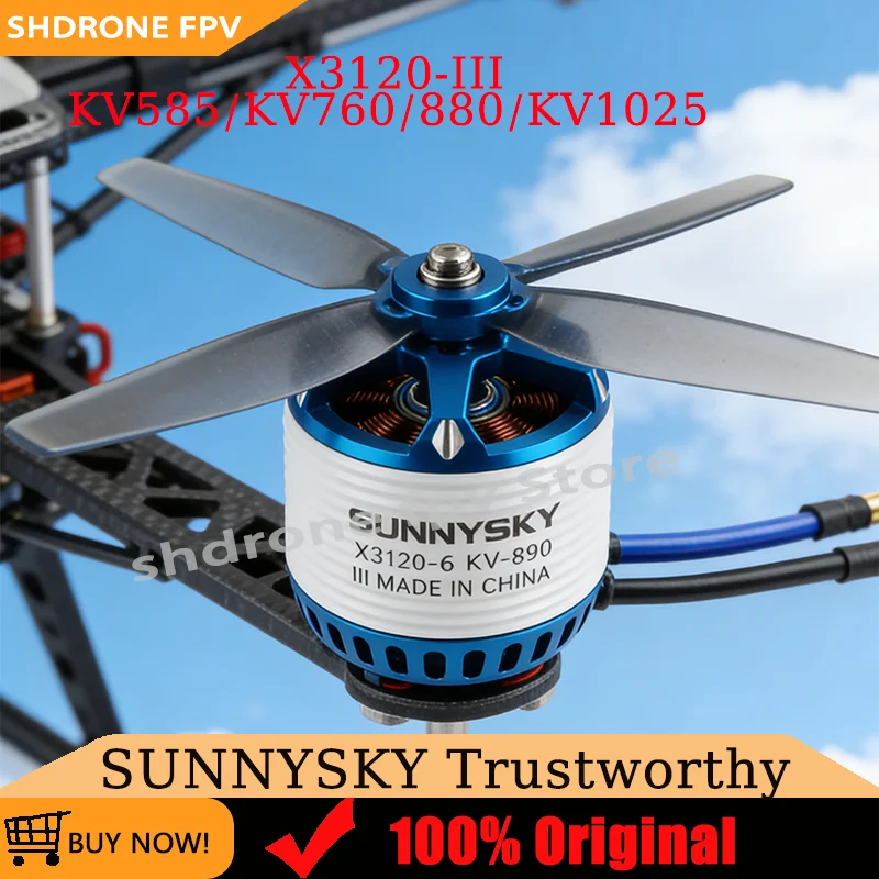 

SUNNYSKY X3120-III 585KV 760KV 880KV 1025KV Brushless Motor 5mm Shaft Diameter for RC Quadcopter Airplanes Fixed Wing Plane