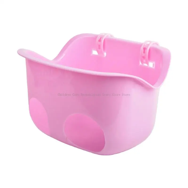 Pluszowy kosz do przechowywania fotelika rowerowego dla lalek dla rowerów dziecięcych z bezpiecznym montażem i zabawą w rowerowe