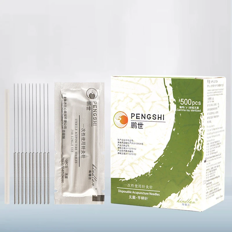 500 szt. Igły do ​​akupunktury Akupunktura jednorazowa igła do masażu kosmetycznego Sterylizuj igłę z rurką — zdjęcie 5
