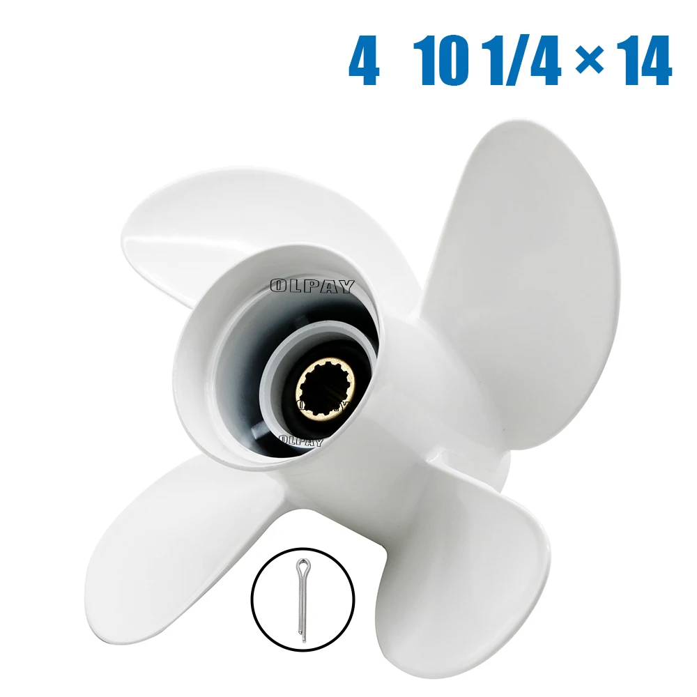 

Propeller 4x10 1/4x14 For Yamaha Outboard Engines 25HP 30HP 40HP 48HP F40 F50 50HP 55HP 60HP 13 Tooth Spline RH