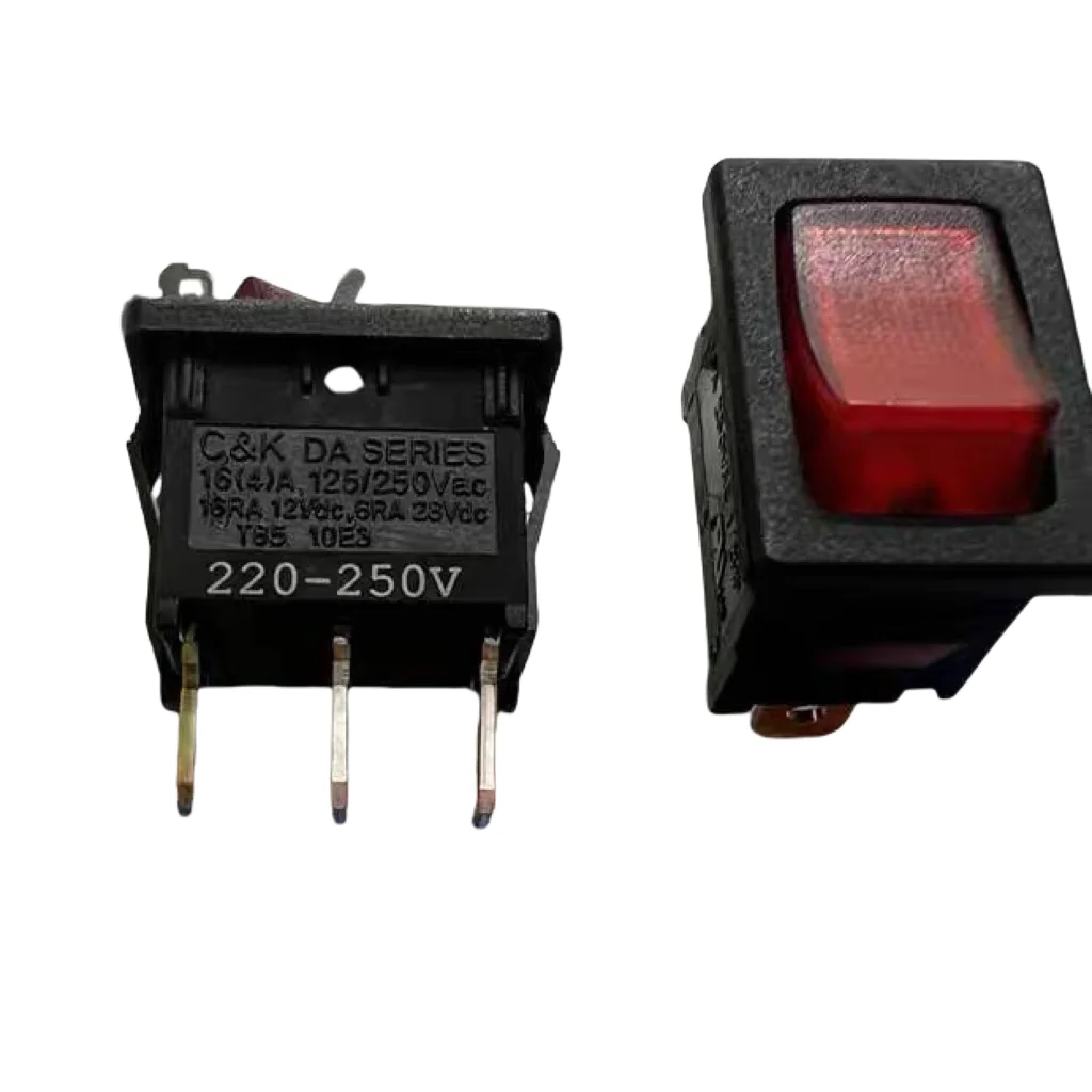 

1pcs/lots 100% original U.S.A. Boat Switch 3-pin 2-position Rocker with Red Light Power Button 15*21mm 16A DA102J3RS215QF8