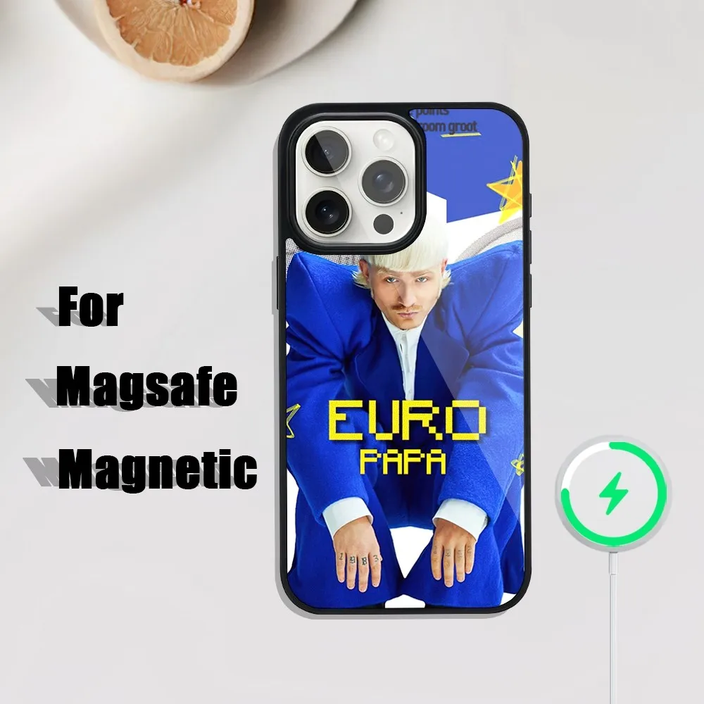 Singer Joost Klein Europapa Phone Case For iphone Pro 11 Max 13 12 14 Mini 15 Plus Magsafe Magnetic Wireless Charging Shell