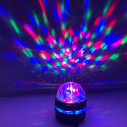 Mini bola mágica de proyección de cielo estrellado, lámpara de mesita de noche, regalos de Navidad, luz nocturna de Navidad, USB, efecto de escenario, fiesta de cumpleaños