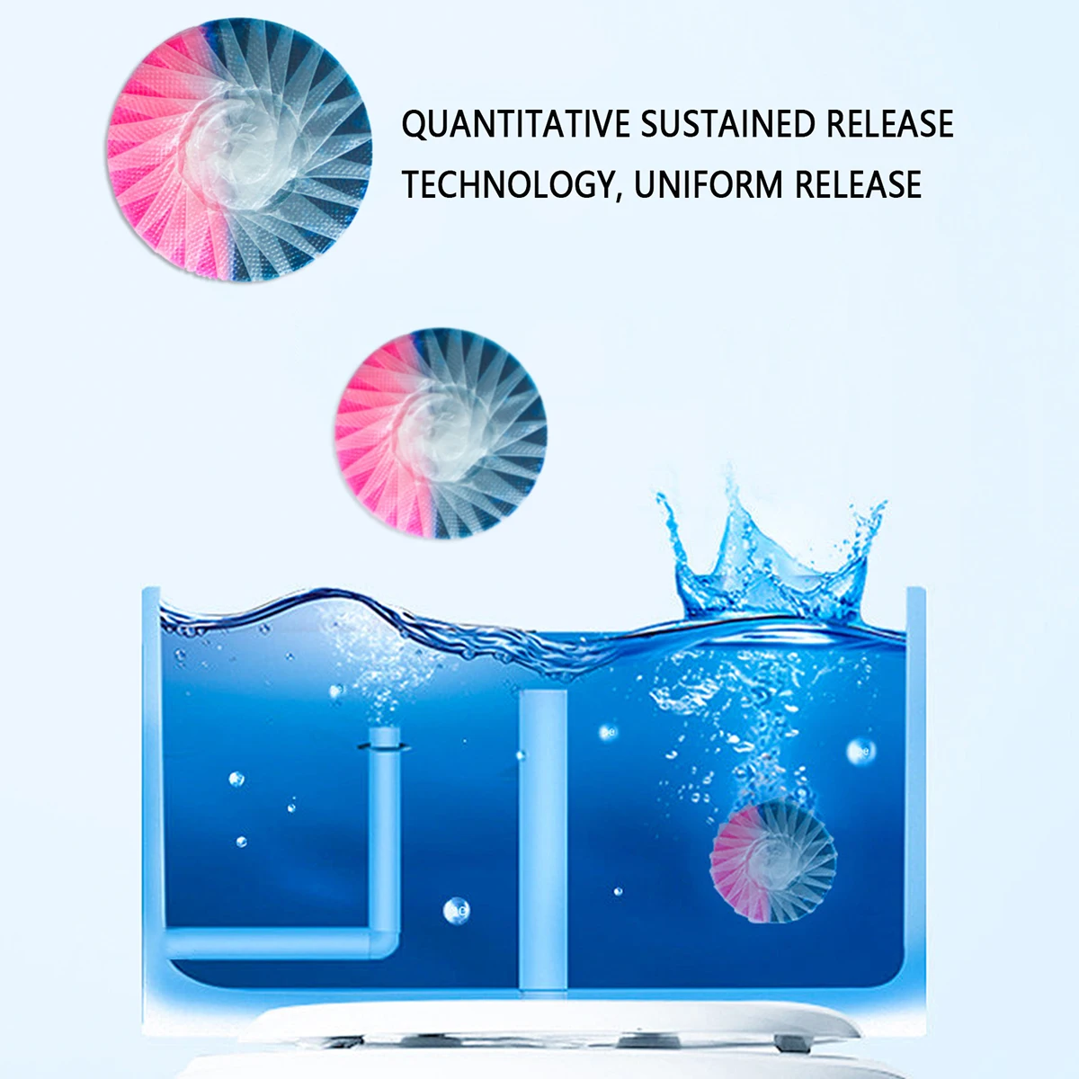 Automatic Toilet Bowl Cleaner Tablets - Continuous Release Technology, Long-Lasting Freshness