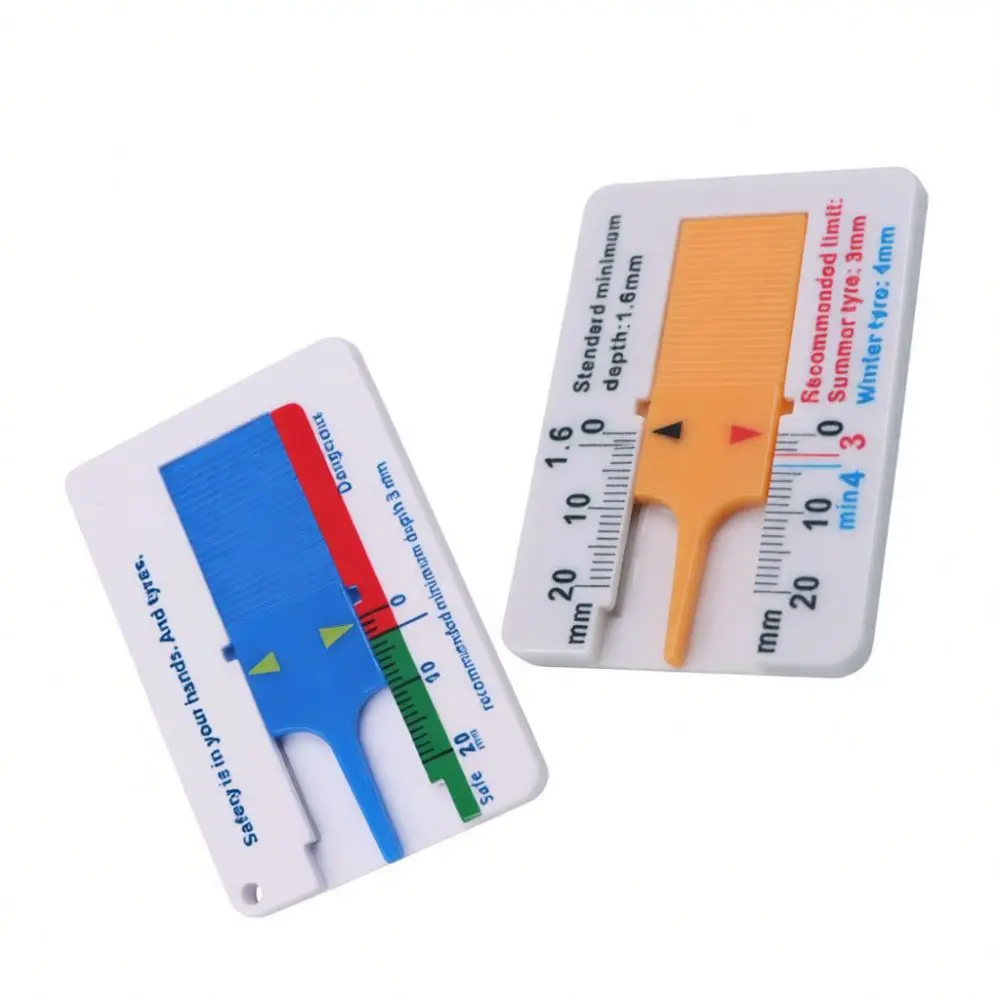 Universal Car Tyre Tread Depth Gauge Measurement Ruler Automotive Pattern Wear Indicator Safety Check Diagnostic Tool