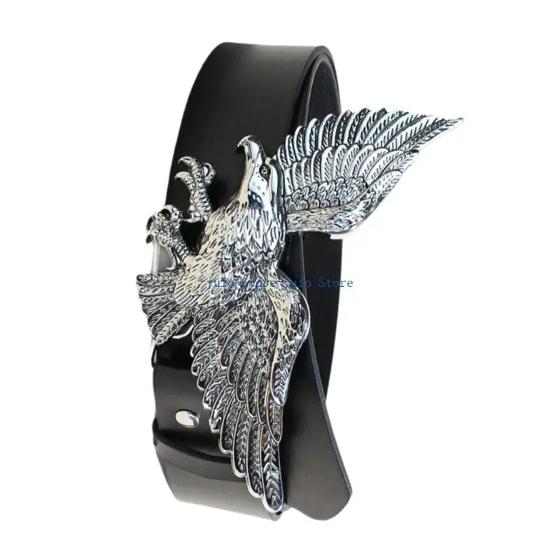 X7XB Practical Western Theme Waist Belt With Rivets Accents Wear Resistant Belt Adjustable Length For Various Occasion
