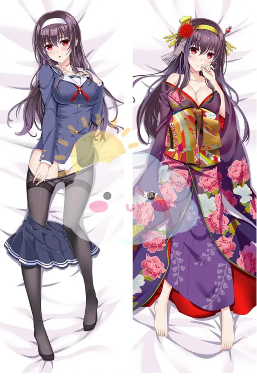 Anime Kasumigaoka Utaha Cosplay Cartoons Dakimakura Pillow Case Hugging Body Prop Present