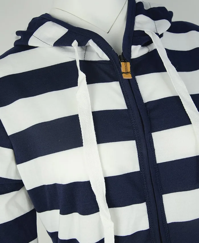 Pullovers Harajuku hoodies women Autumn Hot Style America Hood Long Sleeve Stripe Fleece Jacket Female Streetwear ZXP6023