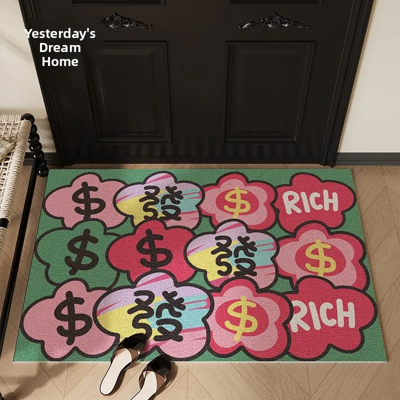 

Придверный коврик для дома, грязезащитный, пыленепроницаемый, нескользящий, для улицы и дома, с цветочным узором Luy