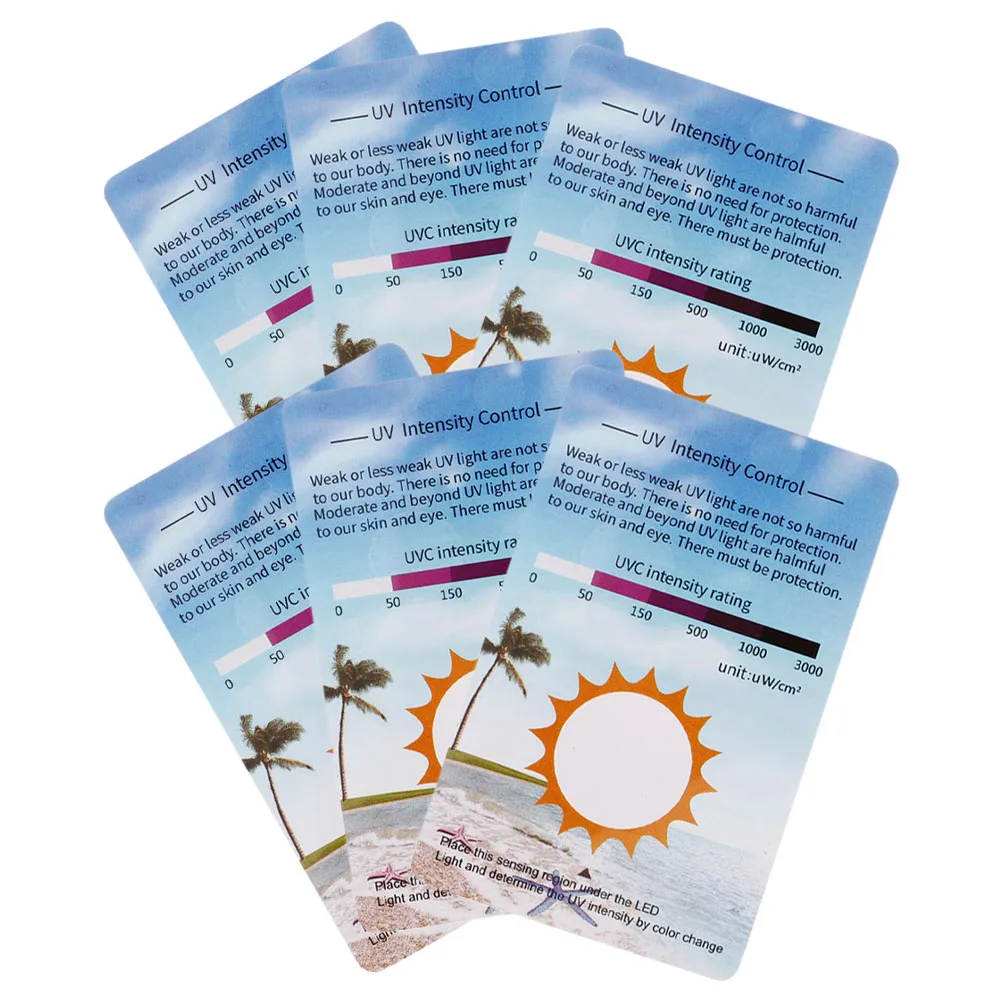 

6 Pcs UV Detection Identifiers Reptile Terrarium UVC Testing Cards Light Monitoring Safety Travel Portable Welding