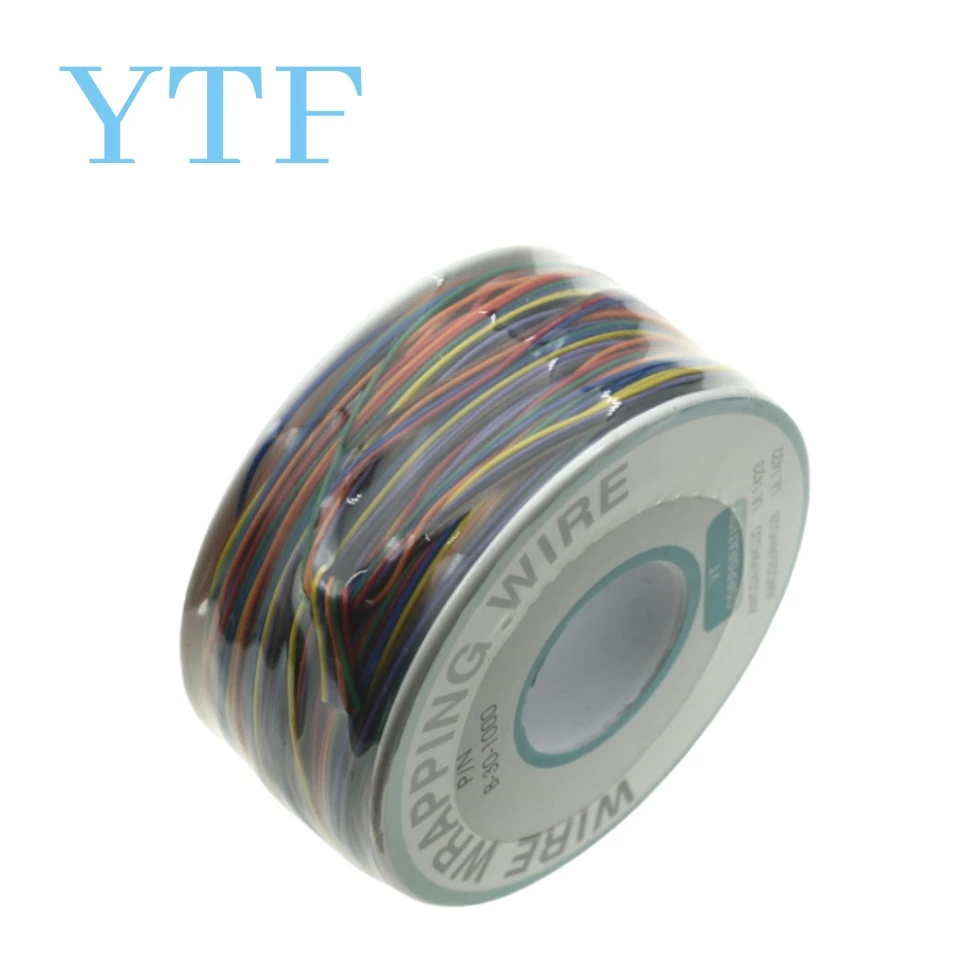 سلك لف نحاسي مطلي بالقصدير 200 متر 0.2 مم، 30AWG سلك معزول 8 ألوان لنماذج PCB Jumper Prototyping