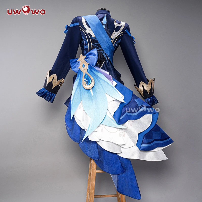 UWOWO-Disfraz de Cosplay de Genshin Impact, traje de juego de Focalors Hydro Archon Fontaine Rococo Furina, en STOCK