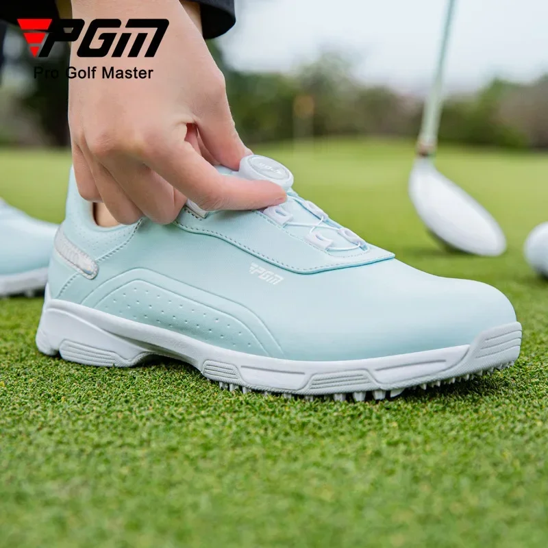 

PGM Women Golf Shoes with Waterproof and Anti Slip Knobs, Comfortable and Casual Sports Sneakers XZ331