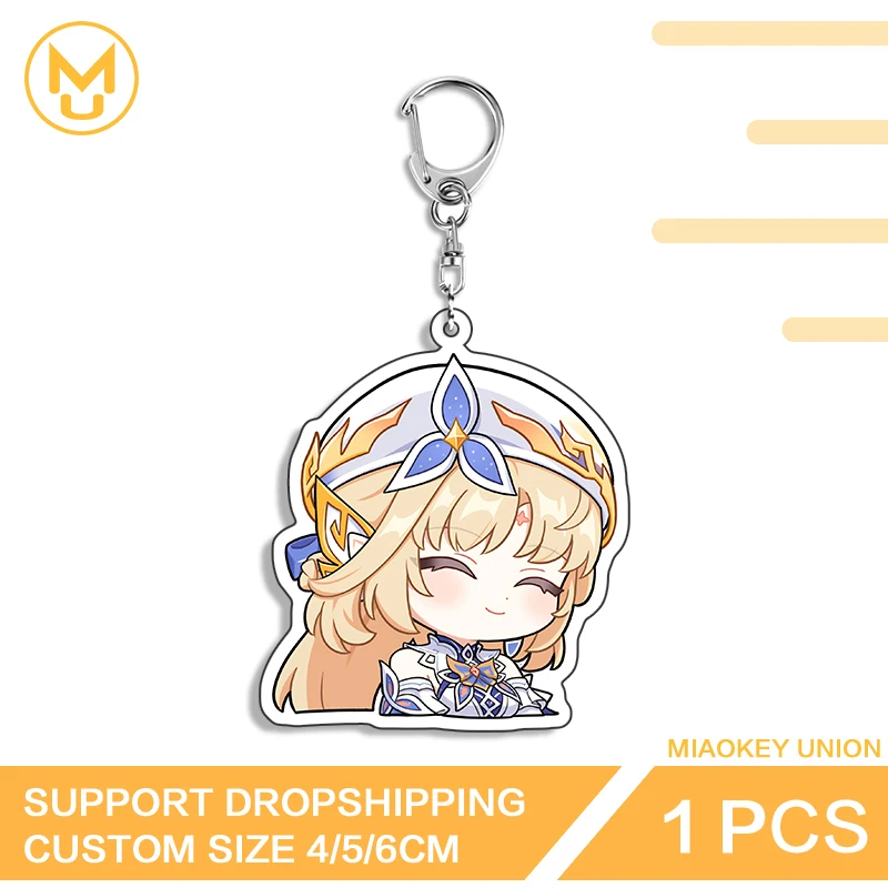 Брелок для ключей Genshin Impact Nicole Reeyn: милый, оригинальный, забавный, из нержавеющей стали, популярное красивое украшение