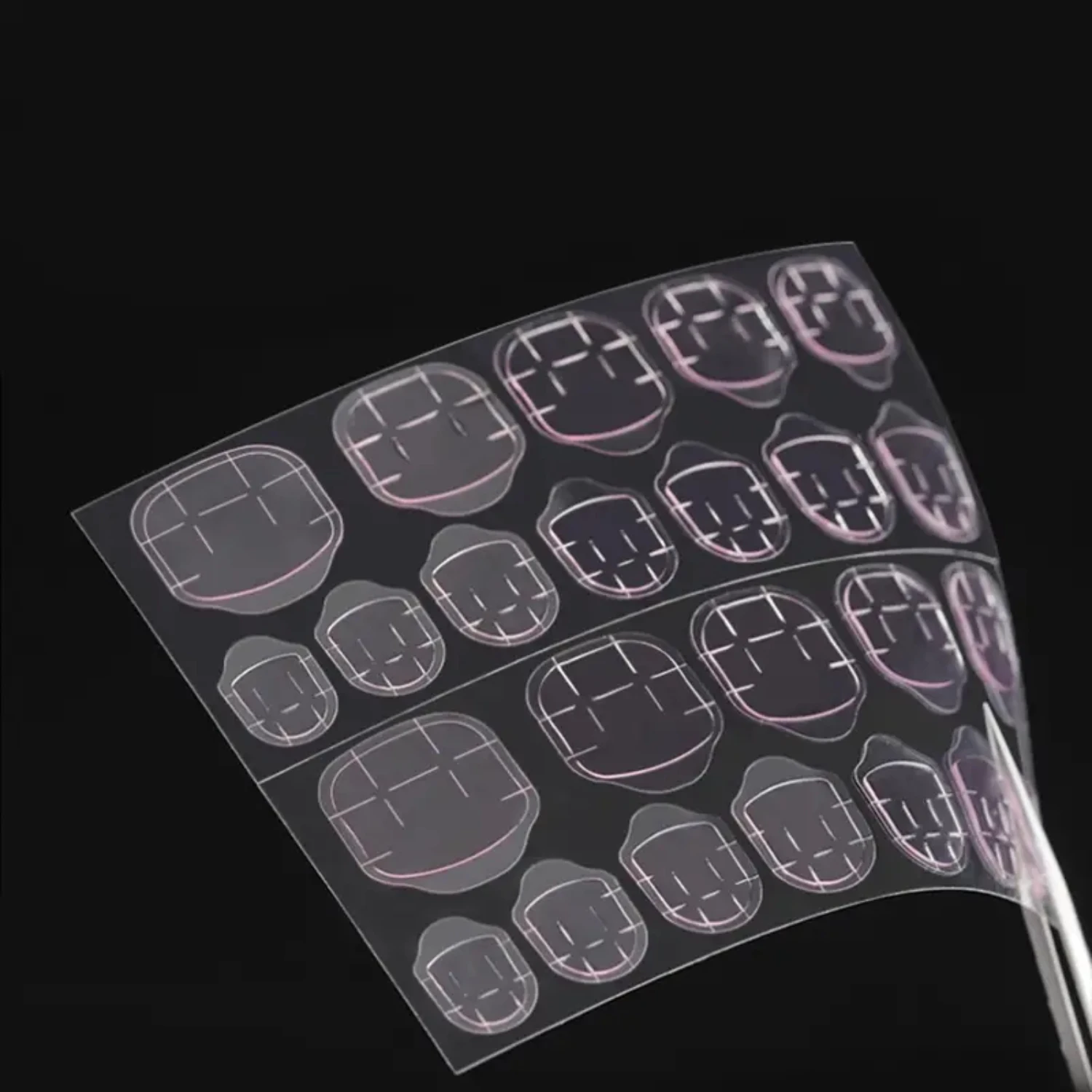 Fake Double Sided Nail Sticker with Glitter and Rhinestone Decorations for Long Lasting and Glamorous Manicures