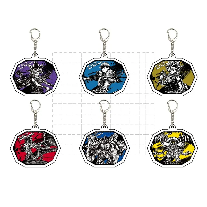 Anime YuGiOh Yu-Gi-Oh! Duel Monsters Keychain Doll Kaiba Seto ATEM Yami Mutou Yugi Acrylic Keyring Pendant for Gift