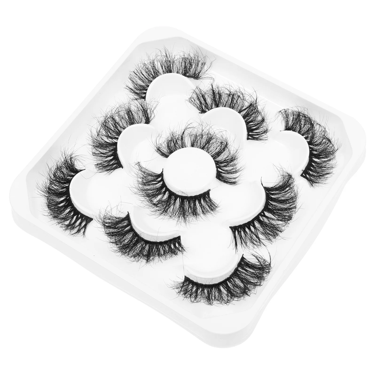 5 paia di ciglia finte naturali ciglia finte trucco per estensione ciglia arricciate lunghe per donne ragazze aspetto affascinante