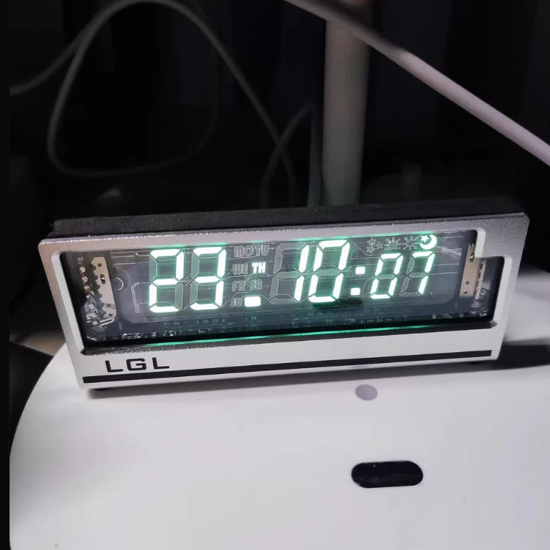 VFD Alarm Clocks Fluorescent Display WiFi Clock Modern Creativity Bedside Table Clocks Minimalist Artistic Desk Decorations