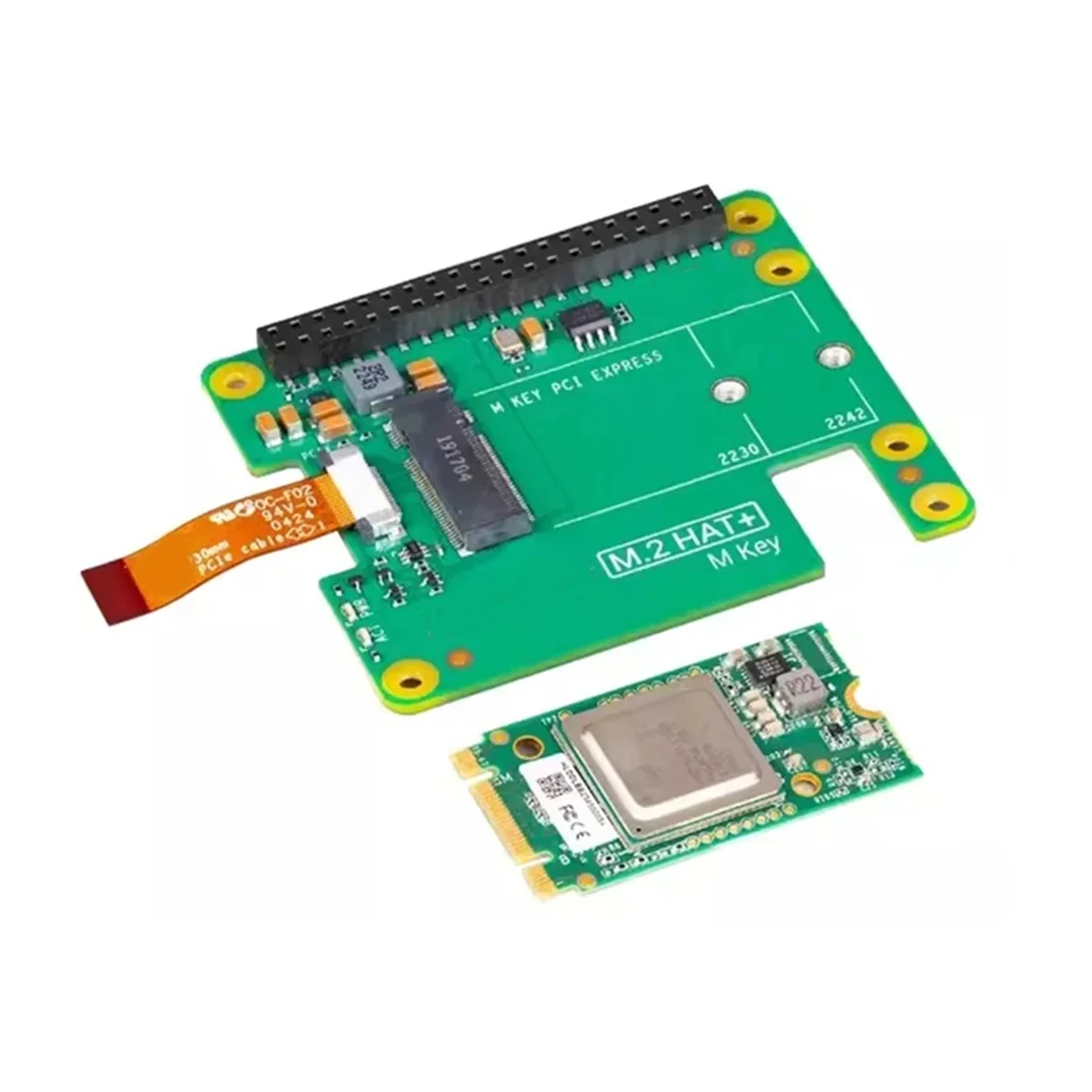 N82R For Raspberry Pi 5 AI Kit M.2 HAT+ Hailo Al 13T PCle Gen3 Artificial Intelligence Kit for Linux Windows