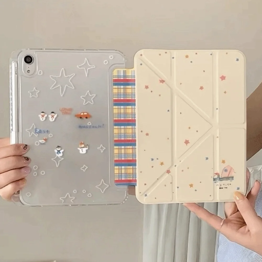 

Чехол для планшета из ТПУ с мультяшными звездами, устойчивый к падению, прозрачный чехол для планшета для iPad 5, 6, 7, 8, 9, 10, 11/Air1-7/ Pro 18, 19, 20, 22/Mini 6 7