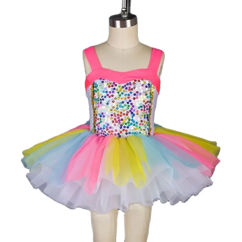 19015 Dance Favourite New Ballerina Tutu Dance Costume Jazz/tap Dance Costume Small Tutu Child dancewear