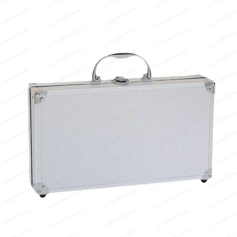 Customized Portable Aluminum Alloy Toolbox Outdoor Travel Toolbox Desktop Watch Silver Storage Box