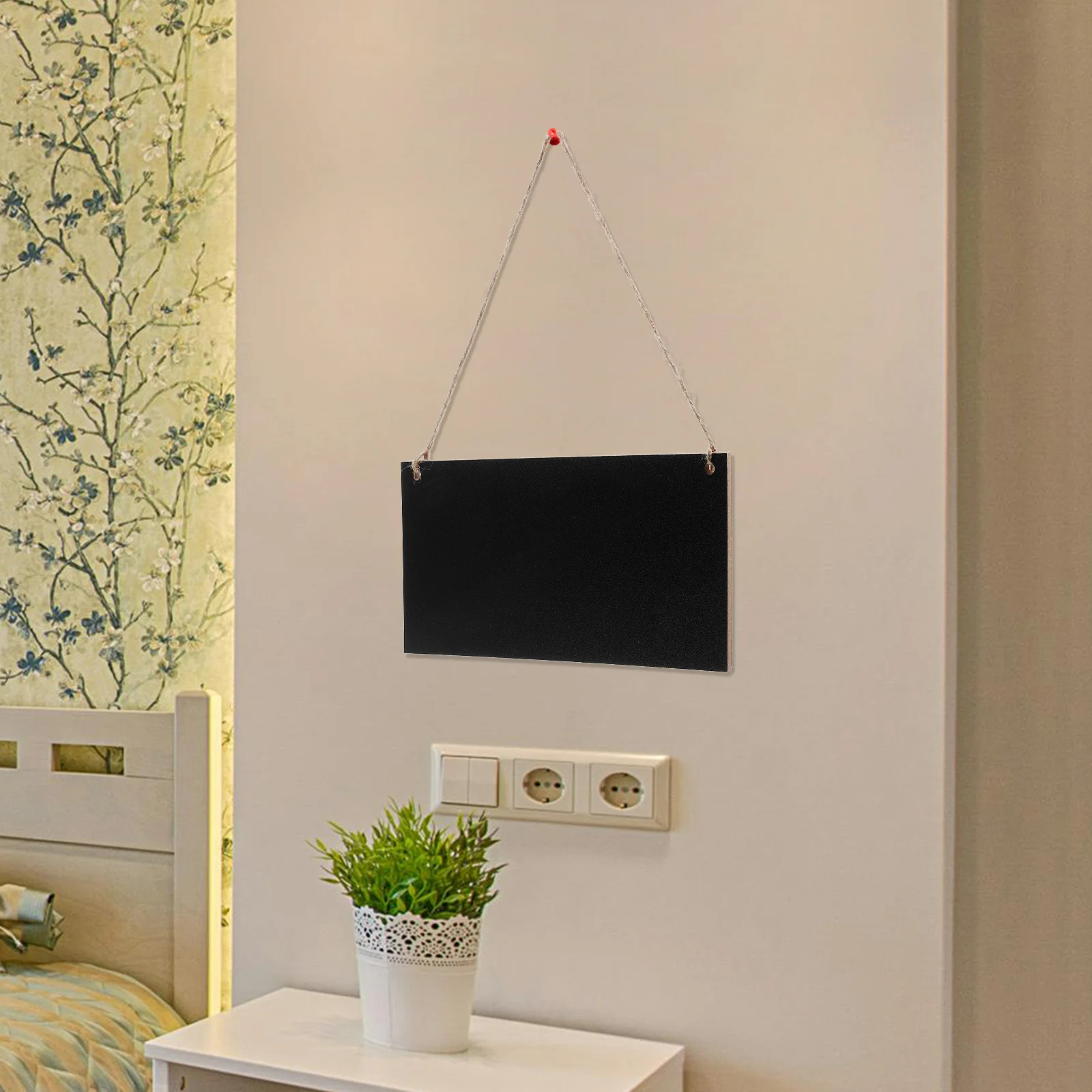 

Small Chalkboard Sign Hanging Wooden Chalk Board for Parties Weddings Home Office Restaurant Menu Notepad Space Saving Wall