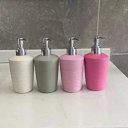 320ml Soap Dispenser Plastic Wheat Straw Lotion Shampoo Shower Gel Bottle Bathroom Accessories for Home Decoration