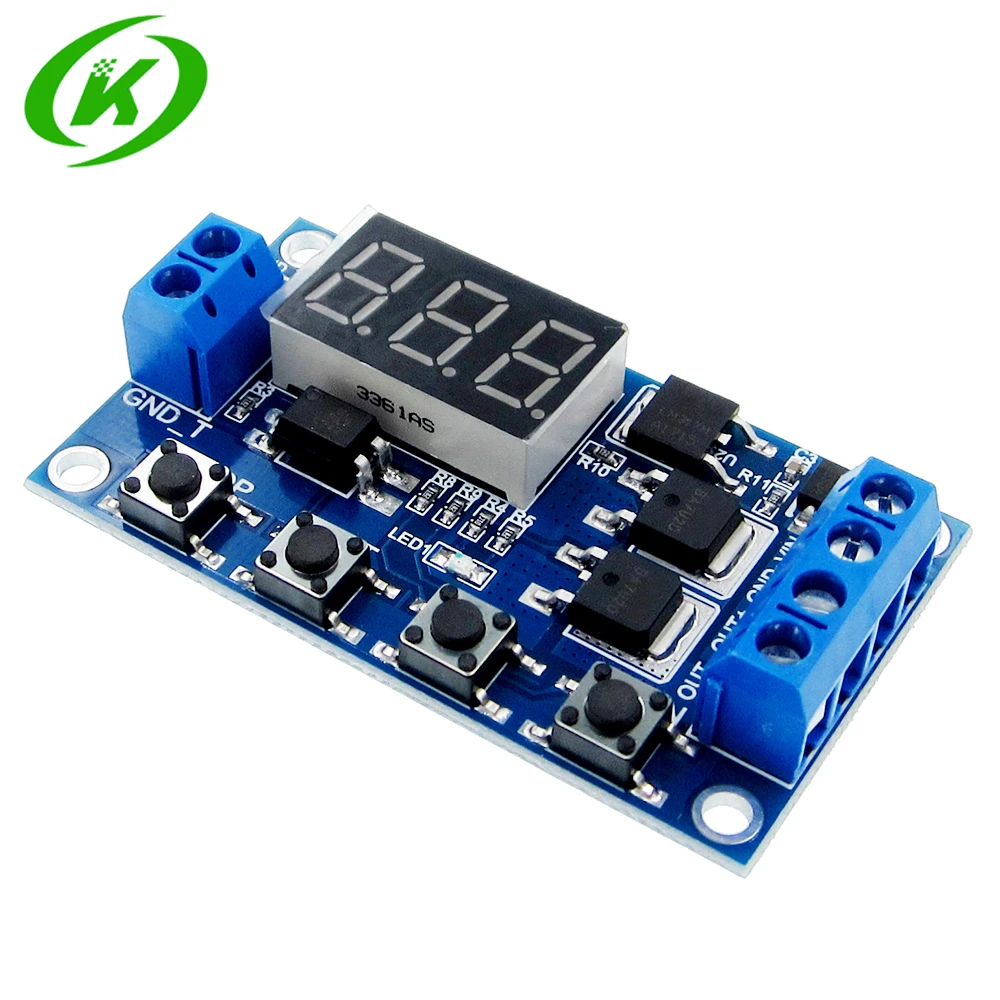 Trigger Cycle Timer Delay Switch 12 24V Circuit Board Dual MOS Tube Control Module