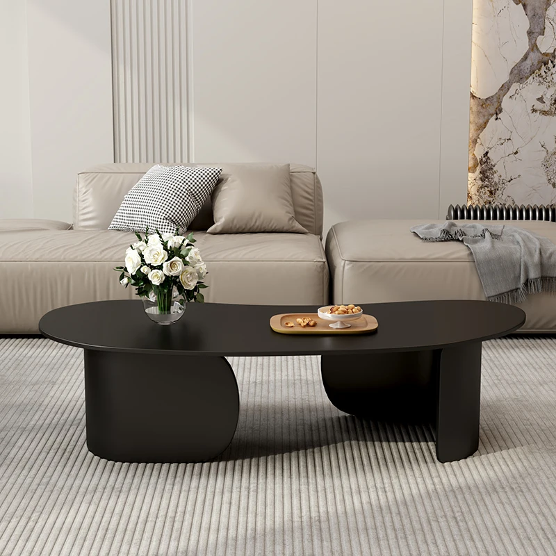 Italian black slate coffee table, modern living room light luxury small apartment creative special-shaped family small tea table