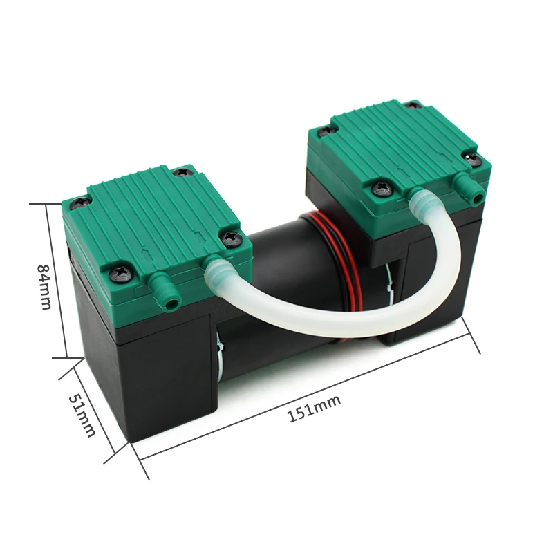 12V 24V 220V Micro Vacuum Pump Electric Pump Silent Small Air Pump Double Heads Diaphragm Pump 20L/MIN SY-020