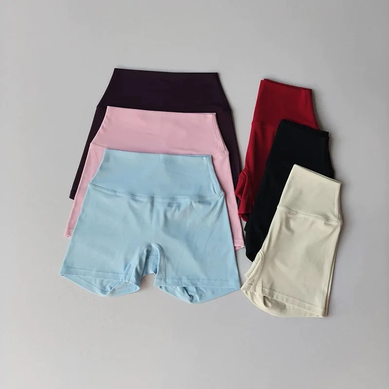 Damen High-Waist 3/4 Yoga-Shorts, hautfreundlich, atmungsaktiv, einfarbig, Kompressions-Shorts für Sport, Laufen, Workout – Detail 15