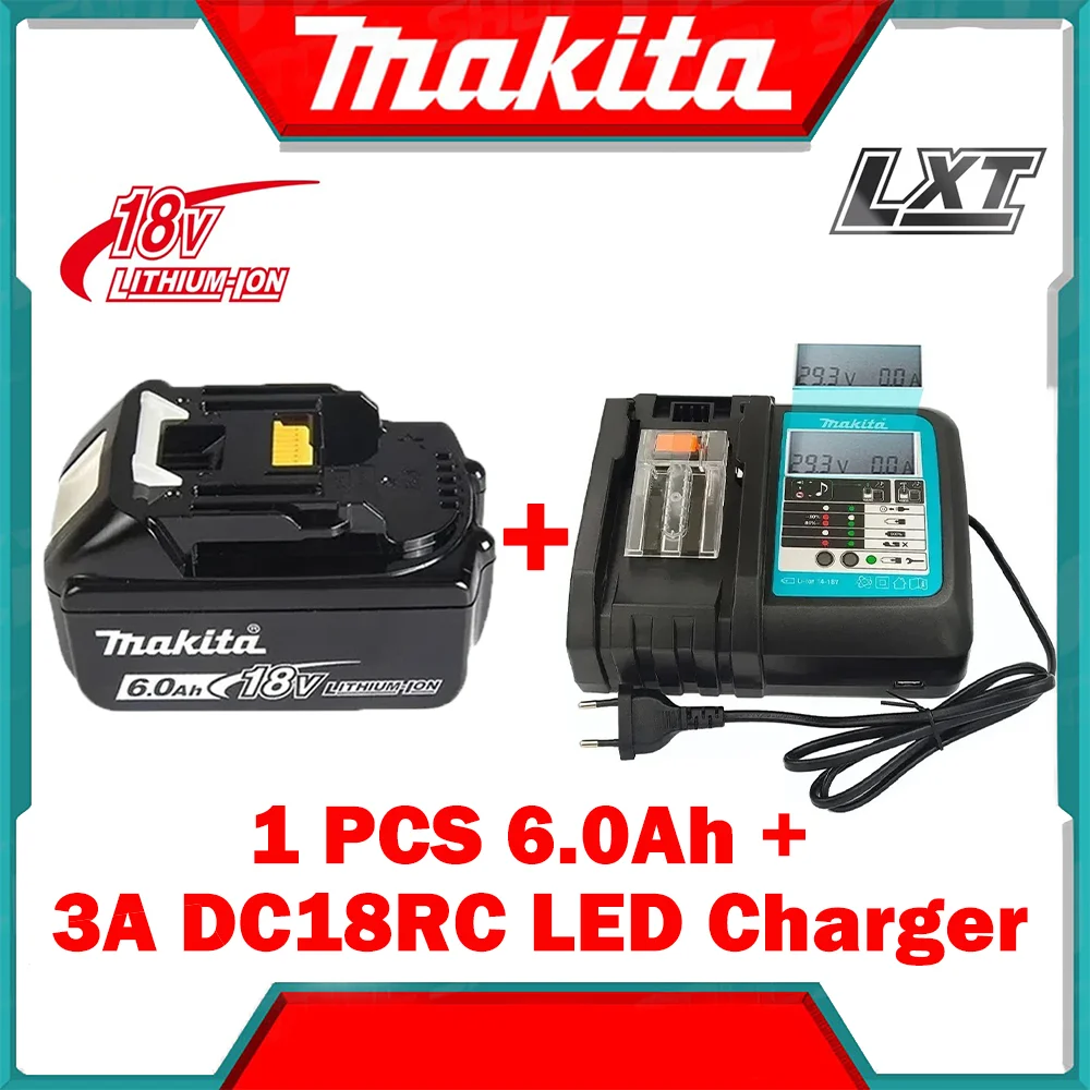 

Genuine Makita 6.0Ah for Makita 18V Battery BL1830B BL1850B BL1850 BL1840 BL1860 BL1815 Replacement Lithium Battery
