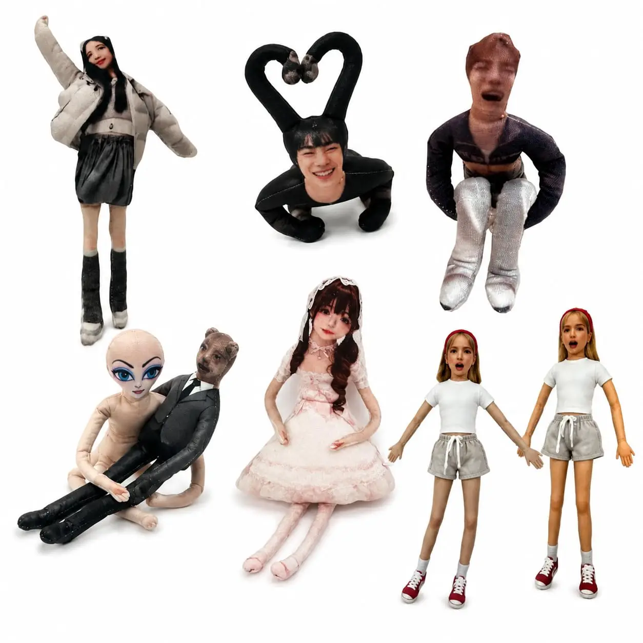 Custom Photo Doll Wacky Bendy Personalized Idol Fans Make Friend into a Posing Plushie Flexible Figure Prank Gifts