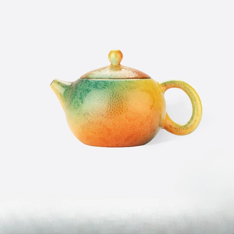 Grilled flower Xishi pot Jingdezhen, handmade ceramic teapot to make tea