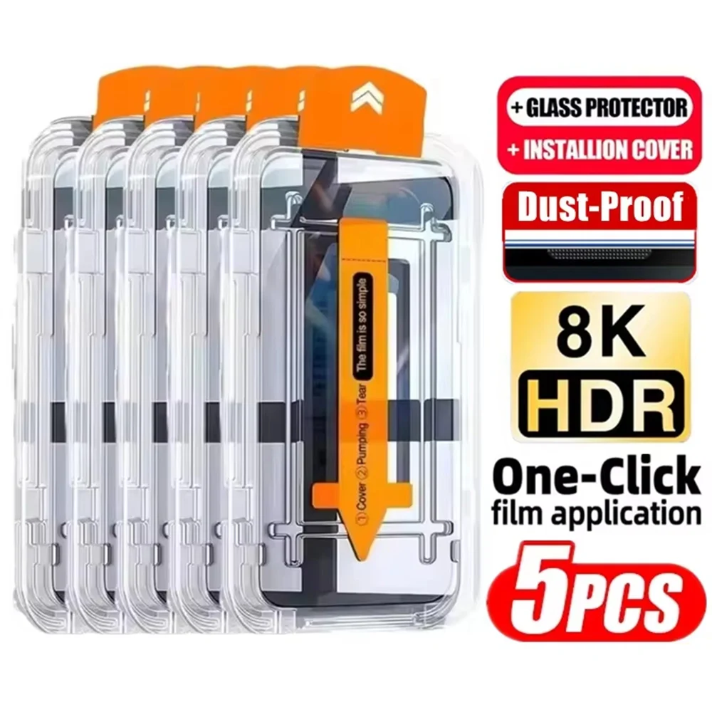 1-5 Stück Staubfreie Installation HD-Glas für Xiaomi Redmi Note 14 13 12 11 10 Pro 9 8 12S 11S 10S 9S 15C 14C 13C 12C Displayschutzfolie